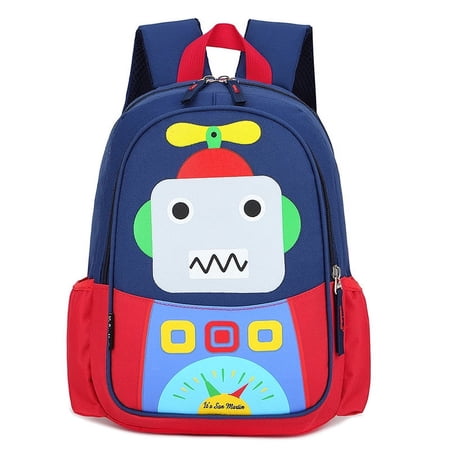 Robotboy Backpack New robot boy school bag 1-5 year old kindergarten baby backpack large ...