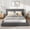 Dark gray, variant on King Size Cloud Upholstered Platform Bed Frame With Soft Plush Fabric Padded Curved Headboard Reinforced Steel Slat Support No Box Spring Required,Easy Assembly