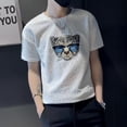 thumbnail image 2 of Camiseta de hombre Katoen con dibujos de anime de rock para hombre, camisetas con gráficos trashy Y2k, ropa informal de corte ajustado, ropa de calle con estampado XL, talla 5XL, S, 2 of 5