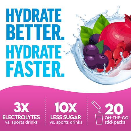 Force Factor Liquid Labs Beauty, Electrolytes Powder for Skin Care, and Stronger Hair & Nails, Hydration Packets with Hyaluronic Acid, Biotin, Cerermides, & More, Tropical Berry Flavor, 20 Stick Packs