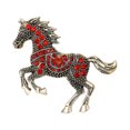 thumbnail image 1 of Hioecau Broche Cheval Style Rétro Strass Scintillants Épingles Vêtements Chapeaux Sacs Écharpes Badge Accessoires, 1 of 8