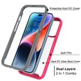 thumbnail image 5 of For iphone 14 Phone Case, Ebizware Heavy Duty Shockproof Clear Back Case [Military Grade Drop Tested] Dual Layer Full Body Protective Cover for Apple iphone 14 - Pink, 5 of 8