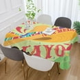 thumbnail image 5 of Cinco De Mayo Theme Rectangle Tablecloth, Dust Proof Anti Wrinkle Wipeable Table Cloth Tabletop foration of Dinner Kitchen Wedding Holiday Party 60"x60" Decor Gift, 5 of 7