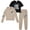 Khaki/Black, variant on ELLA IN PINK Girls Pants Set - 3 Piece Fleece Girls Zip Up Hoodie, Tee & Jogger Sweatpants (7-16)