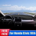 thumbnail image 2 of Cubierta de salpicadero de coche para Honda Civic X, alfombrilla antideslizante de escritorio, accesorios de almohadilla, 10 °, 2016, 2017, 2018, 2019, 2020, 2 of 5