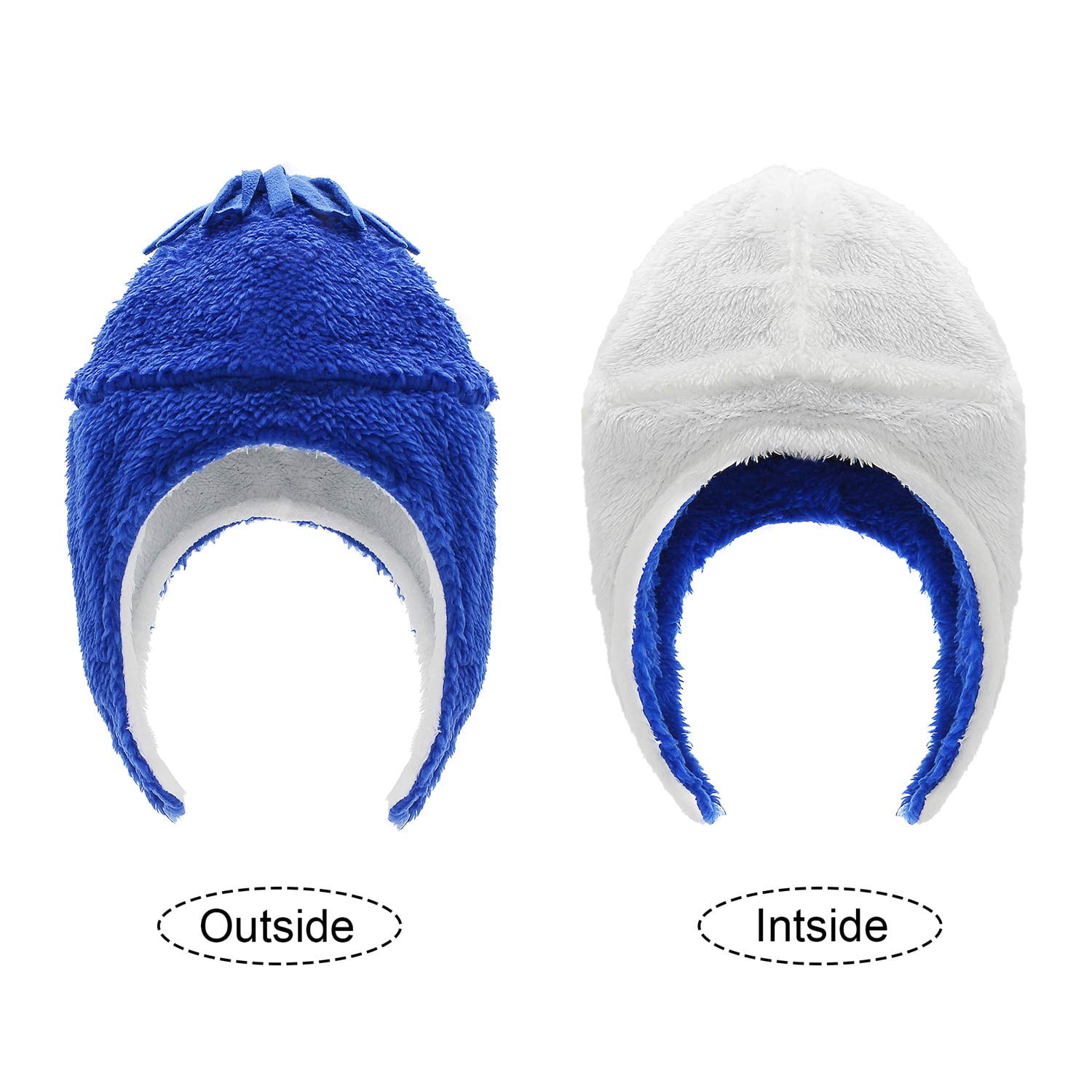 Zando Baby Kids Winter Hats Blue Months Sets for Fleece Navy Earmuffs Boys and Hat Beanie Gloves Navy Polar Warm 2-12
