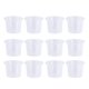 thumbnail image 1 of 100 tapas de tinta desechables para maquillaje permanente de pestañas, tatuajes de cejas, pigmentos, kits de suministros, 15 mm, tamaño L (blanco), 1 of 7