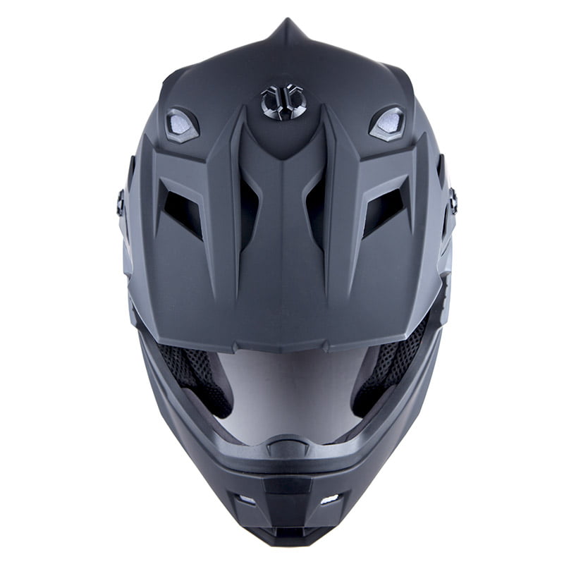 1Storm Adult Motocross Helmet BMX MX ATV Dirt Bike Helmet Racing Style HF801; Matt Black