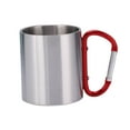 thumbnail image 2 of Taza de Camping con mango de gancho, taza reutilizable para beber, taza con mosquetón para mochilero Mango rojo, 2 of 8