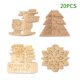 thumbnail image 3 of Juego de 20 colgantes navideños de madera - Decoración navideña - Decoración navideña - Color madera, 3 of 4