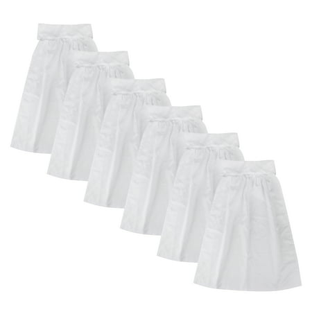 Aspire 6 Pcs Maid Waist Apron Cosplay Outfit White Half Dress Role Play Costumes for Women