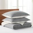 thumbnail image 7 of Levtex Home - Cross Stitch Grey with White Contrast Bedspread Set - King Bedspread and Two King Shams - Cross Stitch Pattern - Bedspread (120x104in.) and Sham (20x36in.) - Cotton, 7 of 7