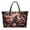 Black - Raven Cherry Blossom, variant on ZUXONGSY Cross Deer Print Tote Bag for Women Casual Top Handle Tote Bag Lightweight Weekender Bag with Zipper for Daily Use Business