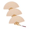 thumbnail image 2 of GUOOL 3Pcs Ancient Fans Paper Hand Fans Double Sided Blank Handmade Fans Round Fans Chinese Paper Fans for Home Decoration Crafting E, 2 of 9