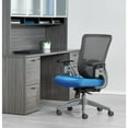 thumbnail image 3 of Gray Vertical Mesh Back Manager's Chair with Blue Mesh Fabric Seat, 3 of 3