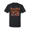 thumbnail image 2 of Wild Bobby, Wild Hawg Bike Motorcycle Flaming Cars and Trucks Men's Graphic T-Shirt, Black, Small, 2 of 3