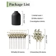 thumbnail image 2 of Flores artificiales de kiku BLOSMON con florero de metal de 50 cm, 2 of 9