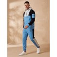 thumbnail image 3 of Men Colorblock Quarter Zip Heavy Pullover Hoodie & Jogger Set, 3 of 6