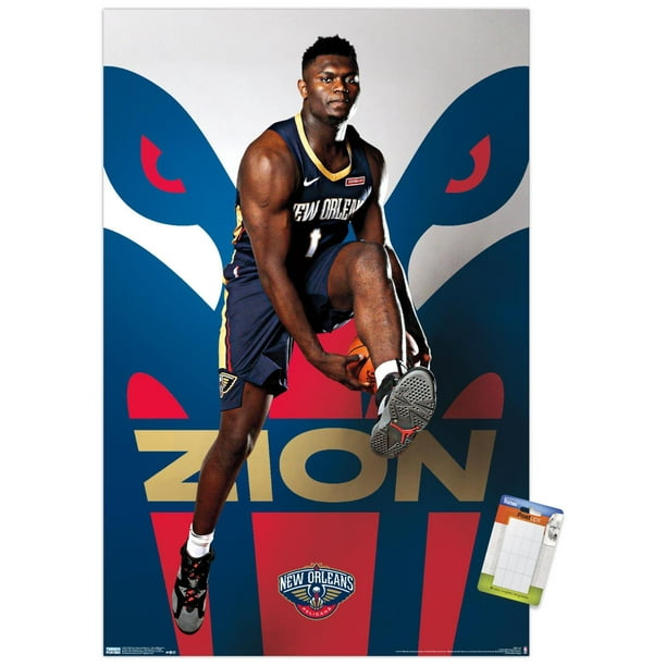 NBA New Orleans Pelicans - Zion Williamson Premium Poster and Poster Mount Bundle - Walmart.com ...