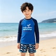 thumbnail image 2 of Shadoumai Swim Clothes for Boys Quick Drying Swimwear Set Boys Two Piece Swim Set Summer Camp Bathing Suit Toddler, 2 of 4