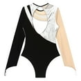 thumbnail image 6 of YONGHS Gymnastics Leotard For Women Gymnastics Long Sleeve Ballet Acrobatics Performance Bodysuit Silver M, 6 of 7
