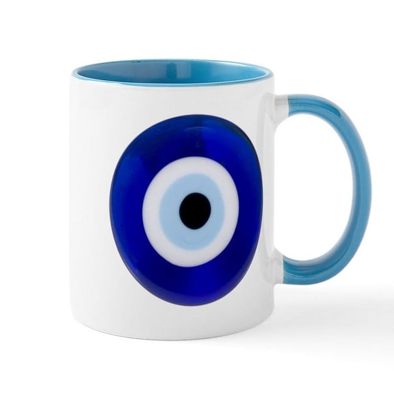 CafePress - Nazar Amulet Evil Eye Protection Mugs - 11 oz Ceramic Mug - Novelty Coffee Tea Cup