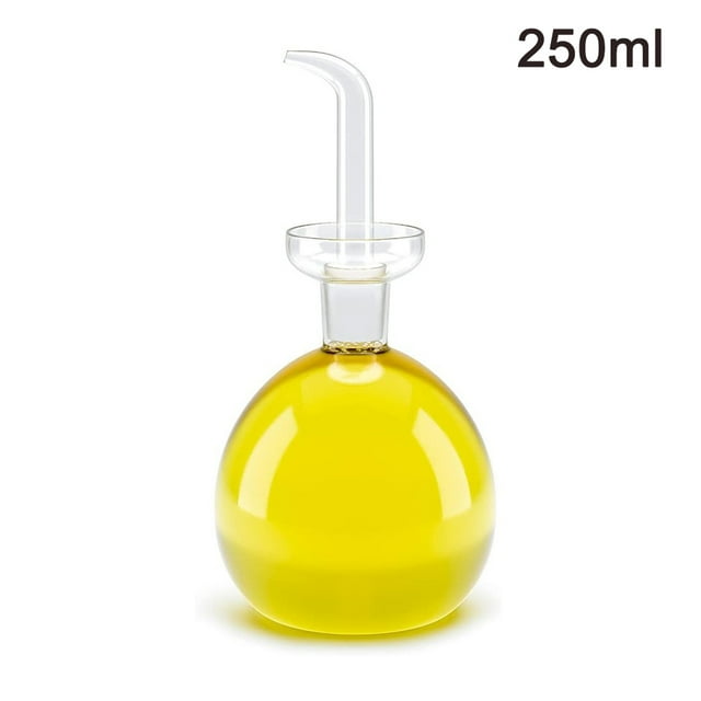Dispensador cilíndrico de aceite de oliva, botella de aceite de vidrio sin boquilla de botella de goteo, botellas dispensadoras de vertedor de aceite para cocina Adepaton 2034252-1