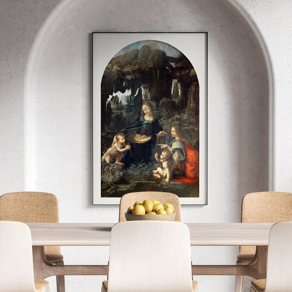 Virgin of the Rocks - 1483–1486 | Leonardo da Vinci | Premium Fine Art Print | 15th Century Italian | High Renaissance | Portrait | Architecture