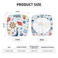 thumbnail image 6 of Uemuo Watercolor Nautical Pattern Waterproof Square Couch Cushion Covers, Magic Sofa Covers Washable, Stretch Sofa Seat Cushion Slipcovers, 6 of 9