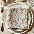 thumbnail image 1 of Vargottam White Floral Pattern Cotton Muslin Napkins - Set of 12, 20-Inch, Luxurious Soft Cloth Napkins for Dining & Events, Absorbent, Washable & Tableware, 1 of 7