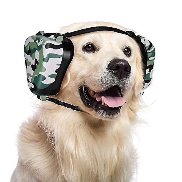 Orejeras para perros Protección contra el ruido,Protección auditiva para perros medianos y grandes,Cómodas orejeras de camuflaje