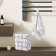 thumbnail image 1 of Juego de toallas de baño - Toallas de poliéster suave y absorbente de 5 piezas, grises y blancos, 29,5x13,8 pulgadas, de secado rápido para baño, spa y piscina, 1 of 6