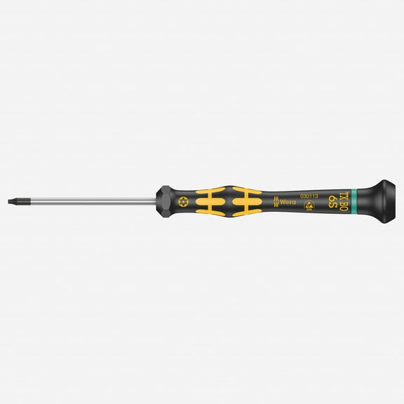 Wera 030113 ESD Kraftform Micro Security Torx Precision Screwdriver, T6s