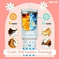 thumbnail image 3 of Boy Mom Tumbler 40oz - Mothers Day Birthday Gift - Stainless Steel Insulated Cup with Handle & Straw - Nutrition Facts Design, 3 of 6