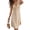 Khaki, variant on UDAUDU Womens Linen Dresses Casual Twist Front V Neck Ruffle Sleeve Flowy A Line Sundress Beach Summer Vacation Mini Dress with Pockets White L