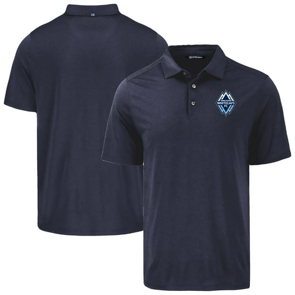 Men's-Cutter & Buck  Navy Vancouver Whitecaps FC Coastline Epic Comfort Eco Recycled Polo