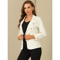 thumbnail image 3 of DARING DIVA Women's Lapel Jeans Blazer Denim Jacket W Pockets XL Apricot, 3 of 6