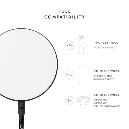 Native Union Snap Magnetic Wireless Charger – 10ft MagSafe Fast Charging Cable for iPhone (Cosmos)