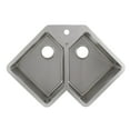 thumbnail image 5 of DAX Handmade Corner Double Bowl Top Mount Kitchen Sink 32.75"x22.75" – Stainless Steel – Space-Saving Design, Durable & Easy to Clean – Modern Kitchen Upgrade, 5 of 7