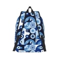 thumbnail image 2 of Bixox Evil Eye Printing Canvas Backpack Lightweight Casual Travel Backpack School Backpack Fits 15.6 Inch Notebook, 2 of 5