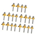 thumbnail image 1 of 20 Unids Router Bit Vástago Broca del Enrutador Cortadores de Carburo de Tungsteno de Microgranos 1/2in 3///8in Cola Broca de fresado redondo, 1 of 5