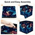 thumbnail image 4 of Mermaid Foldable Storage Bins with Handle, 10.8"x10.5"x10.6", Large Capacity, Storage Baskets, Storage Basket, Storage Cubes, 4 of 6