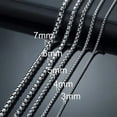thumbnail image 2 of QQTDFG 2/3/4/5/7mm Fashion 316L Stainless Steel Rolo Link Chain Necklace for Women Men-Silver-7mm-8inch bracelet, 2 of 6
