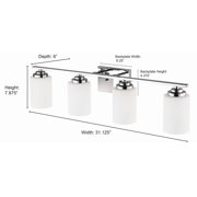Millennium Lighting 7.88 4 Lights Metal Vanity Light in Rubbed Bronze