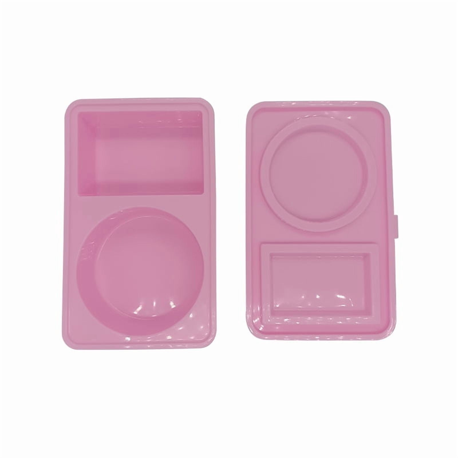 4 Pack Silicone Reusable Snack Containers with Lids, Double Compartment Snackle Box Containers, Small Mini Food Snack Boxs for Travel Office Picnic