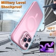 thumbnail image 2 of WATEFULL for iPhone 16 Pro Max MagSafe Stand Case Sturdy Metal Camera Stand Ring, Ultra Magnets Matte Slim Protective with 1 Screen 1 Camera Cover Women Case for iPhone 16 Pro Max 6.9"(Pink), 2 of 8