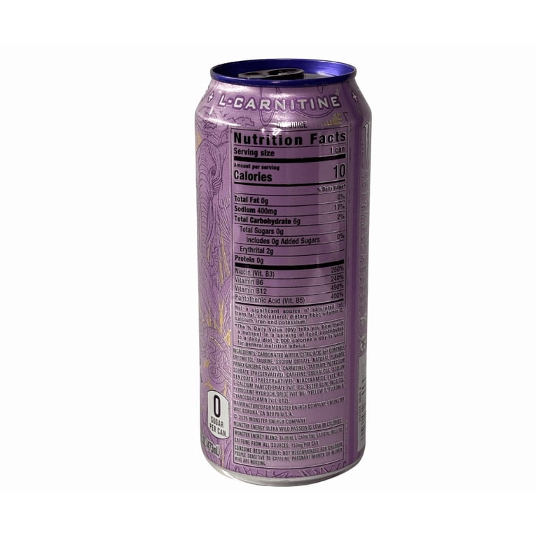Monster Energy, Ultra Wild Passion, Zero Sugar, Energy Drink, 16