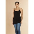 thumbnail image 2 of Women's Basic Solid Camisole Adjustable Strap Long Layering Tank Top Plus XL/2XL/3XL, 2 of 2