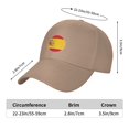 thumbnail image 6 of TEQUAN Peaked Cap Spanish Spain Flag Adult Unisex Adjustable Curved Brim Baseball Cap Hat, Yellow, 6 of 8