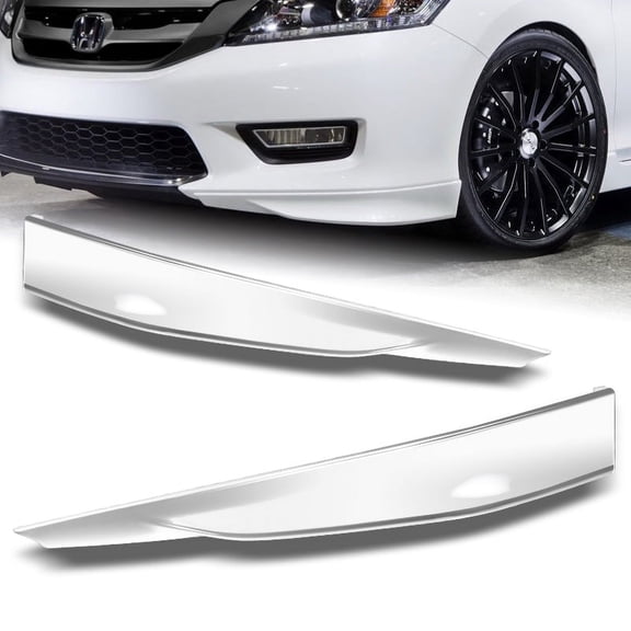 Stay Tuned Performance For 2013-2015 Honda Accord 4DR Painted White Front Bumper Splitter Lip HFP-Style